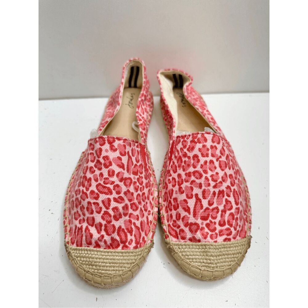 Joules Espadrilles Womens Size 9US Pink Leopard Print Slip On Shelbury Shoes NEW - Picture 2 of 10